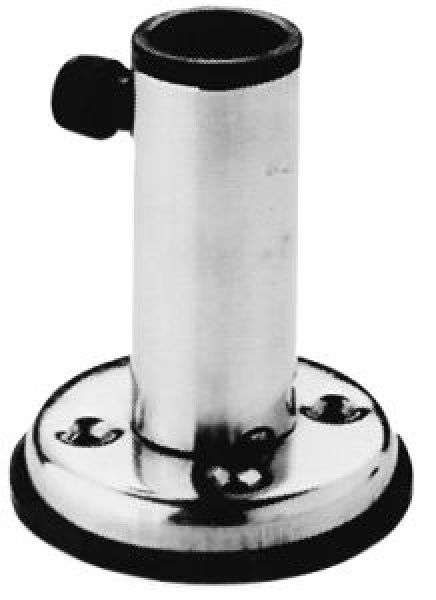 NIRO Flaggenstockhalter mit Fuß 90°, Innenmaß Ø22mm