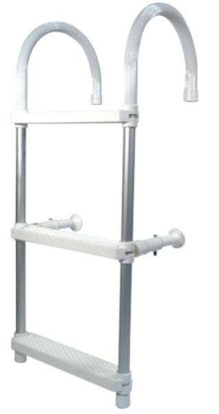 Aluminium Badeleiter mit Haken, 4-Stufen, verstellbare