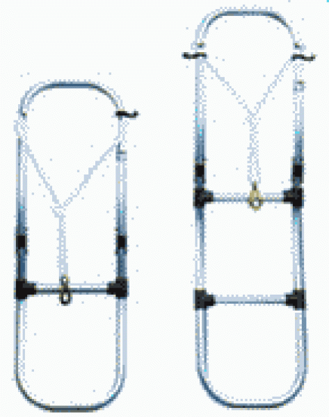 Aluminium Badeleiter, aufklappbar, 3-Stufen, L=930mm,