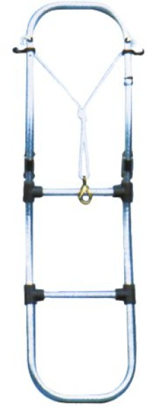 Aluminium Badeleiter, aufklappbar, 4-Stufen, L=1130mm,