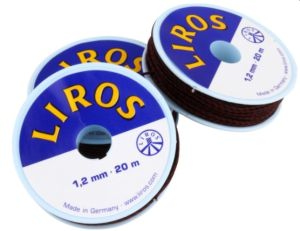 Liros Optisail 1,2mm schwarz/rot 20m