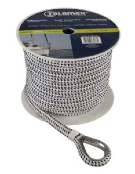 Ankerleine Polyester geflochten mit Blei 14mm 40m