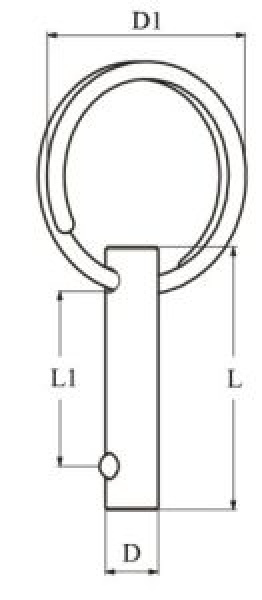 Steckbolzen mit Kugelsicherung 6mm 25mm