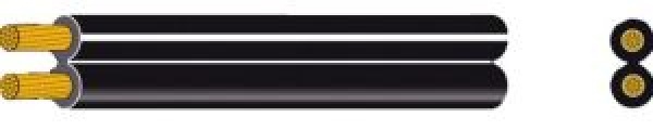 Lautsprecher-Kabel 2x1.5mm² schwarz/schwarz-weiß