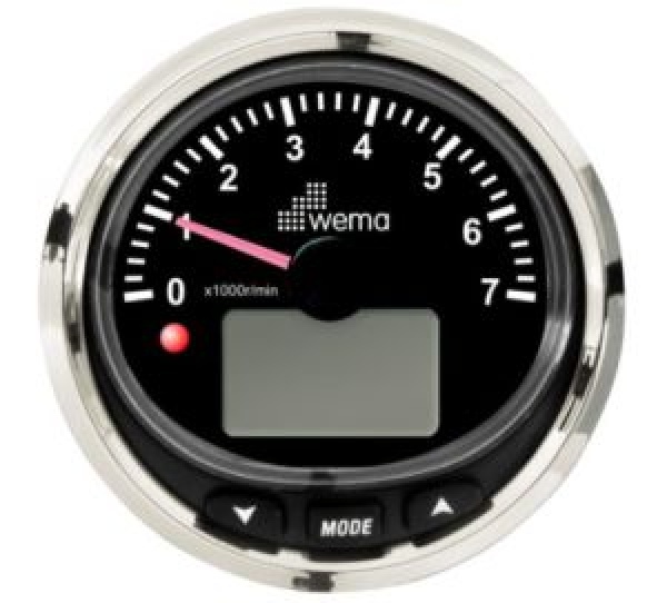 Wema NMEA2000 Silber-Serie Anzeige DZM 7000U schwarz