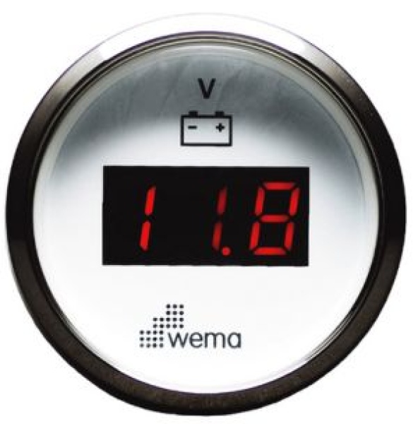 SILVER GAUGE, WEISZ VOLT LED