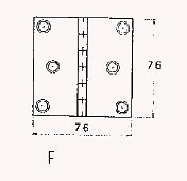 SCHARNIER MIT SCHRAUBENLOCH 76X76MM