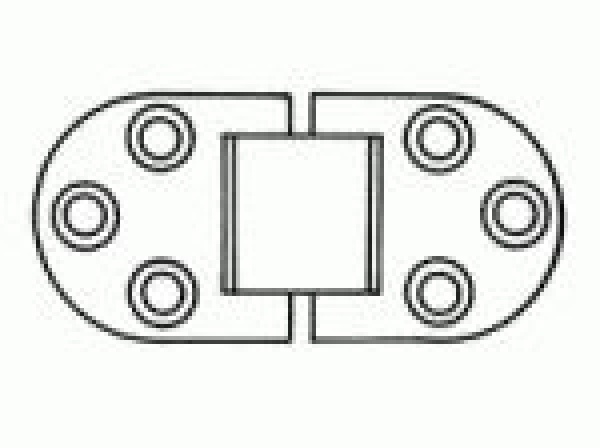 SCHARNIER RVS 76X38X1.5MM