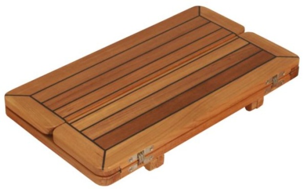 Teak-Tischplatte Wing 34/68x60cm