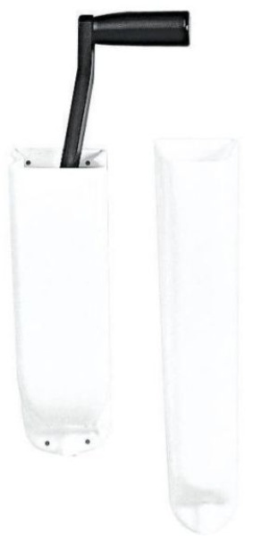 KURBELTASCHE WEISS 275X73X50MM