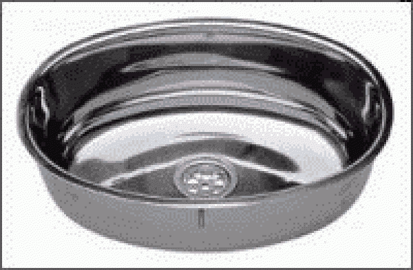 EINBAUSPUELE OVAL 36X24 CM INOX