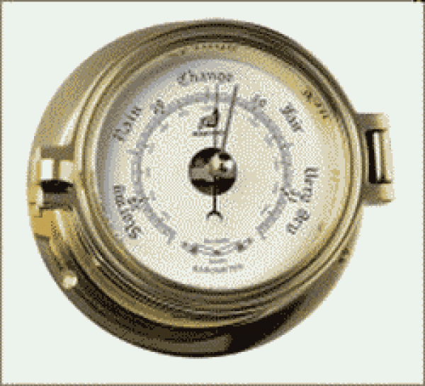 4,5 ZOLL BAROMETER MESSING
