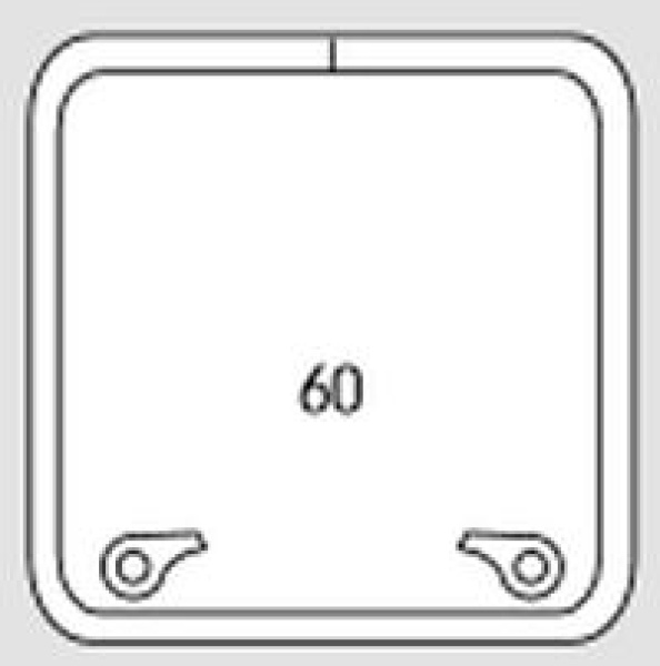 Decksluke aus Aluminium / Acryl 567 x 567mm