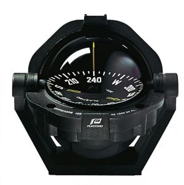 Plastimo Kompass Offshore 105 schwarz flache Rose
