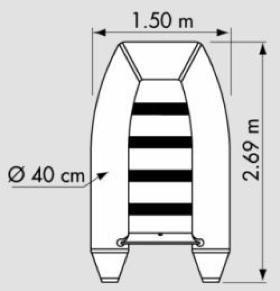 PLASTIMO Schlauchboot II P270SH blau