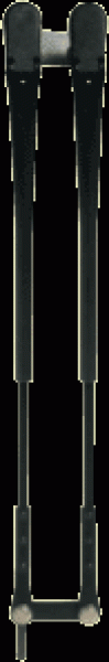 Vetus Scheibenwischerarm, schwarz, 280-366mm