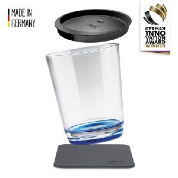 1 x Magnet-Trinkbecher, 1 x Deckel, 1 x Metall-Nano-Gel