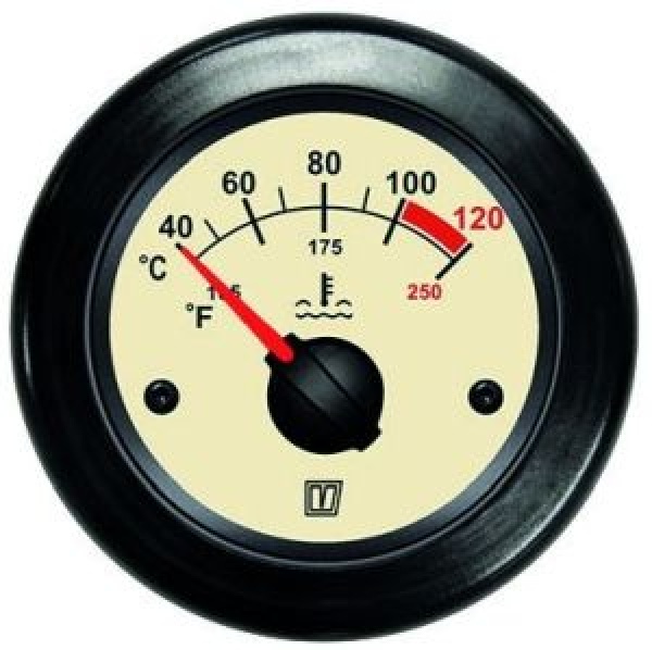 Vetus Temperaturanzeige, creme, 12/24 Volt