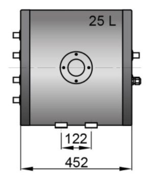 Vetus Doppelspiral Warmwasserboiler 25 Ltrinkl Anschl