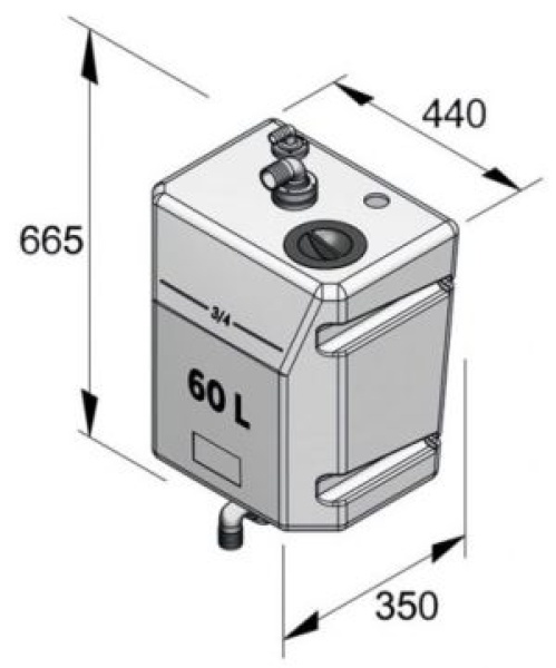 Vetus Schmutzwassertank 60 Ltr