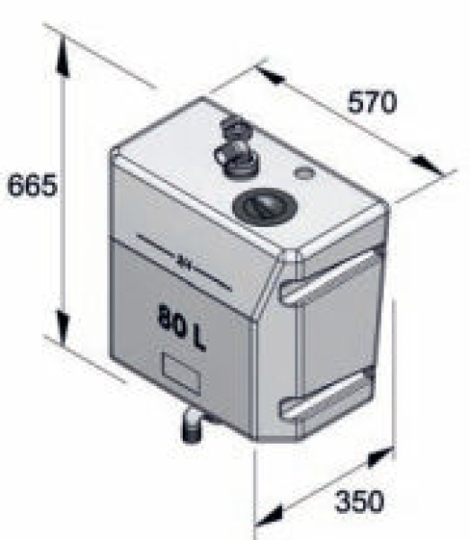 Vetus Schmutzwassertank 80 Ltr
