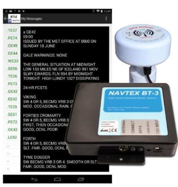 NASA - Bluetooth-Navtexempfänger BT-3 mit HV-Antenne