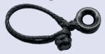 Tauwerkschäckel dop.schwarz 2,5mm mit low friction ring