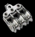 MICRO-XS-BLOCK MIT BÜGEL 3 ROLLEN KUGELLAGER, ROLLE EDE