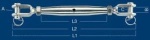 WANTENSPANNER 2 GABELN M5 AISI 316