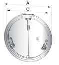 Vetus Altus-Vorschiffsluke Typ-R420, D=417mm