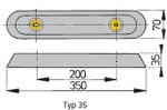 Vetus Rumpf-Anode Typ-35