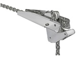 Leichte Bugrolle Wippe VA-Stahl poliert 15kg 400mm