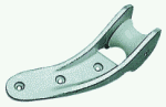 Bugrolle aus eloxiertem Leichtmetall 160 x 60 mm