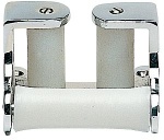Bugdurchlass f. Kette, 3 Rollen, Messing verchr.