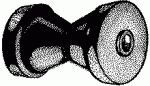 Mittlere Rolle, schwarz 130 mm