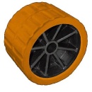 Mittlere Kielrolle, orange 75 mm Ø Bohrung 15 mm