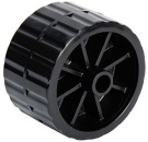 Seitenrolle, schwarz 75 mm Ø Bohrung 17 mm