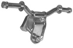 Haltebeschlag f. Seitenrolle, erhöht 30 mm