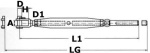 VA-Stahl Wantenspanner m. fester Gabel 6 mm