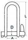 Schäkel m. Schnappverschluss AISI 316 6 mm