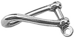 Gehdreter Schäkel aus VA-Stahl in Mikrofusion 4 mm