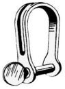 VA-Stahl Schäkel aus gestanztem Blech, kurz 4 mm