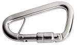 Karabinerhaken VA-Stahl f. Sicherheisgurte 100 mm