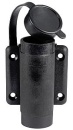 Nylon Sockel Wandmontare 3 Kontakte, schwarz