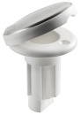 Nylon + AISI316 Sockel Tischeinbau 2 Kontakte weiß