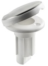 Nylon + AISI316 Sockel Tischeinbau 3 Kontakte weiß