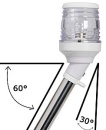 360° Lampenschaft Scheinwerfer 30°, weiß 60 cm