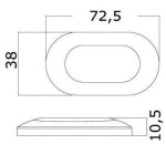 Ovale Orientierungsleuchte, 6-LEDs weiß