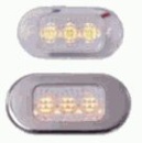 Orientierungslicht Polycarbonat 3 LEDs ohne Ring