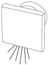 LED-Einbau-Orientierungslicht nach unten blau